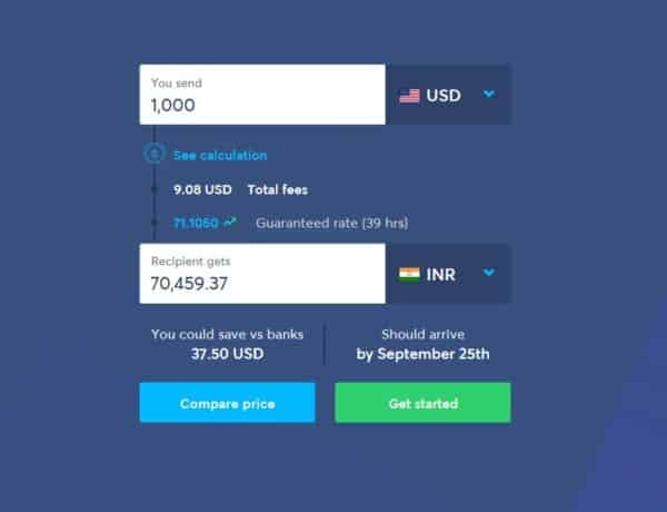 Transfer Costs With TransferWise From US To India 9342852 600x460